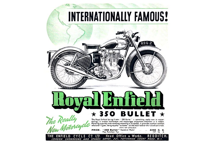 Royal Enfield 1950 Bullet Advert
