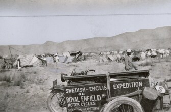 At a foreign legionary campsite out in the desert