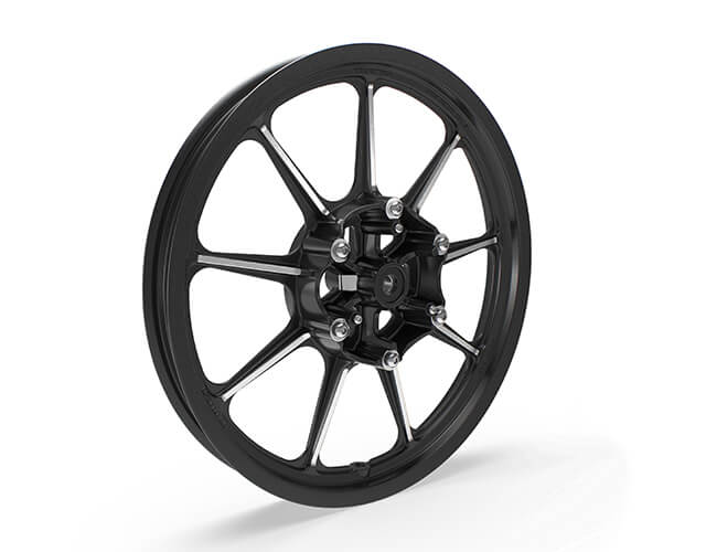 Black Front Alloy Wheel-Single
