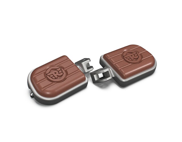 Brown And Silver Deluxe Footpegs