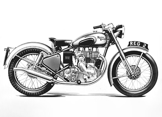 Royal enfield bike discount design