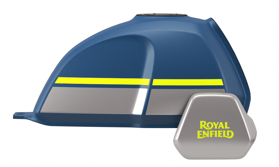Royal Enfield Scram 411 Skyline Blue Fuel Tank