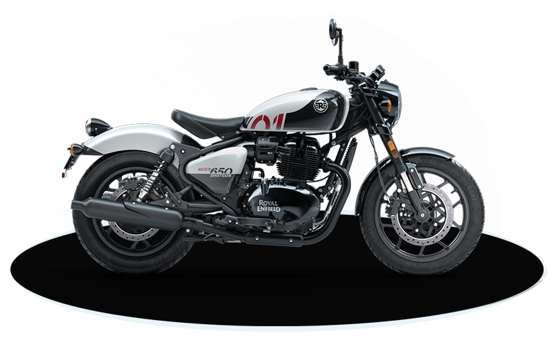 Royal Enfield Shotgun 650 Blanc Pochoir Couleur